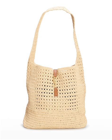 crochet ysl bag|ysl raffia beach bag.